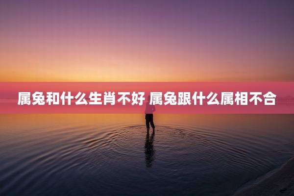 属兔和什么生肖不好 属兔跟什么属相不合