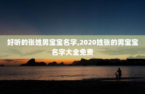 好听的张姓男宝宝名字,2020姓张的男宝宝名字大全免费
