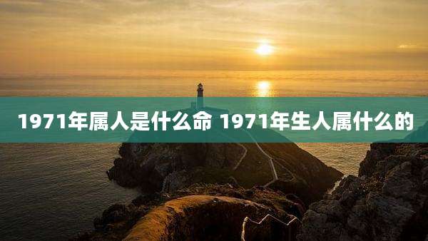 1971年属人是什么命 1971年生人属什么的