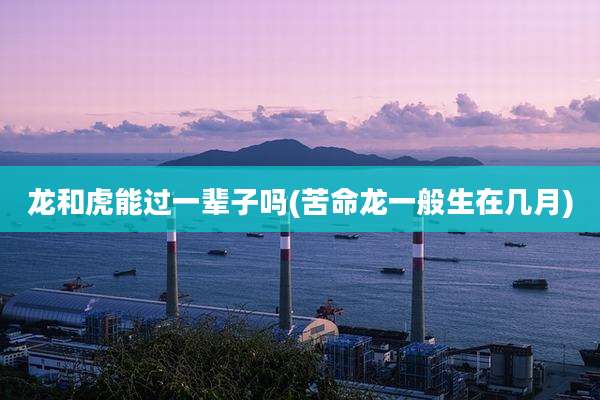 龙和虎能过一辈子吗(苦命龙一般生在几月)