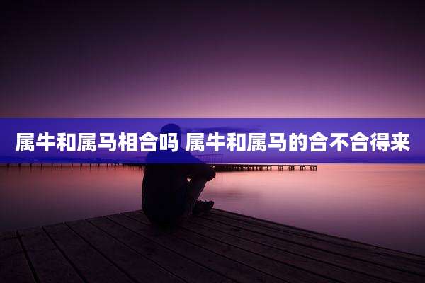 属牛和属马相合吗 属牛和属马的合不合得来