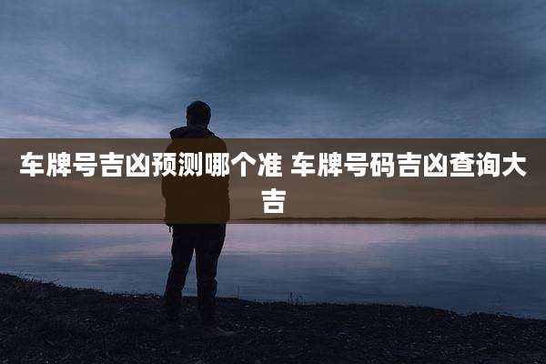 车牌号吉凶预测哪个准 车牌号码吉凶查询大吉