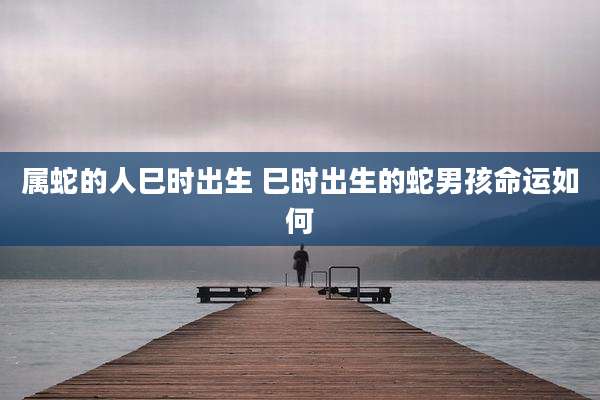 属蛇的人巳时出生 巳时出生的蛇男孩命运如何