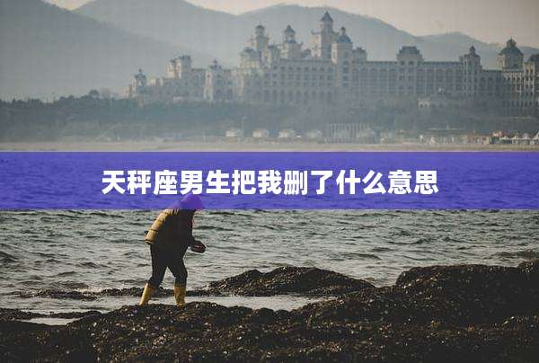 天秤座男生把我删了什么意思