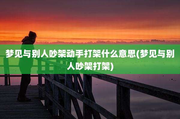 梦见与别人吵架动手打架什么意思(梦见与别人吵架打架)