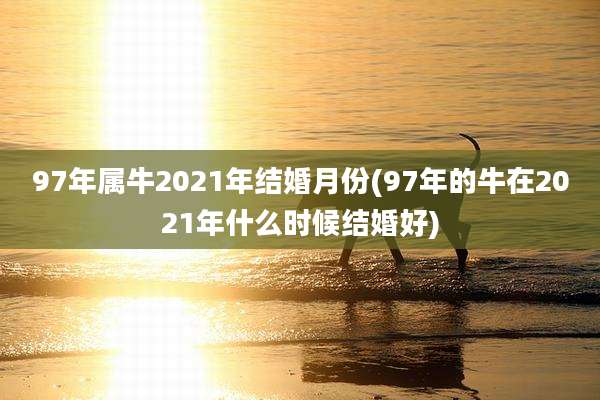 97年属牛2021年结婚月份(97年的牛在2021年什么时候结婚好)
