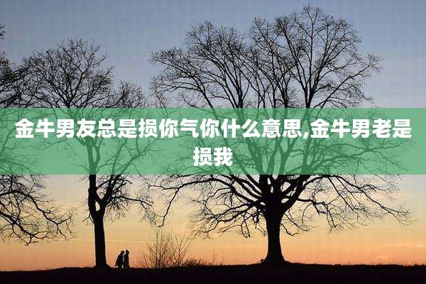 金牛男友总是损你气你什么意思,金牛男老是损我