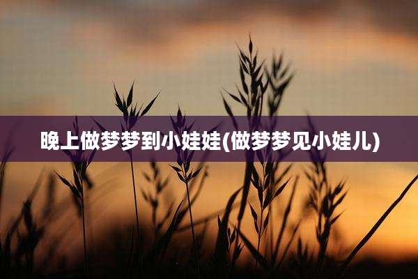 晚上做梦梦到小娃娃(做梦梦见小娃儿)