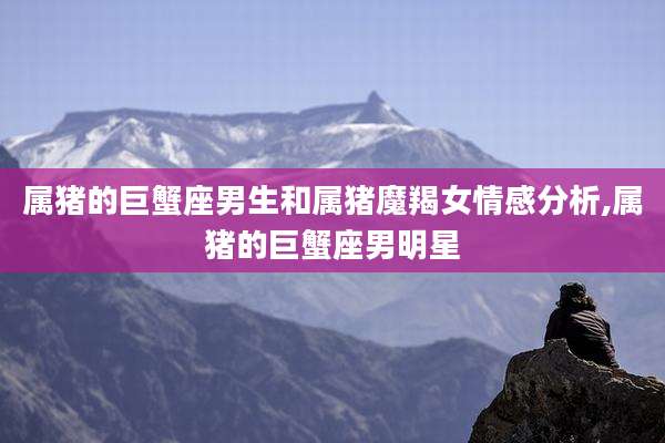 属猪的巨蟹座男生和属猪魔羯女情感分析,属猪的巨蟹座男明星