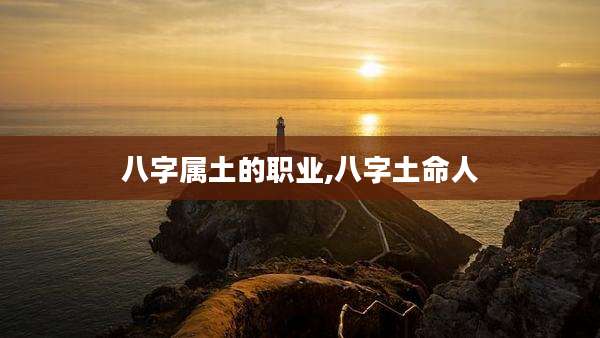 八字属土的职业,八字土命人