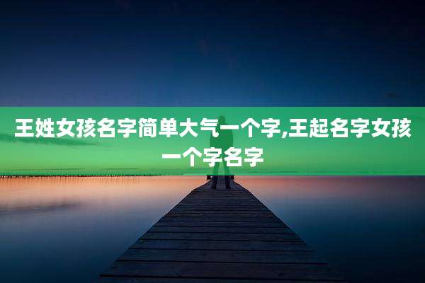 王姓女孩名字简单大气一个字,王起名字女孩一个字名字
