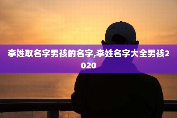 李姓取名字男孩的名字,李姓名字大全男孩2020