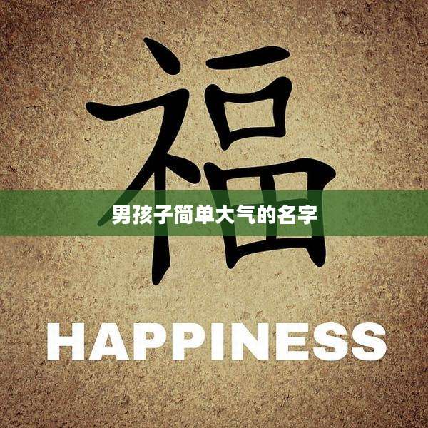 男孩子简单大气的名字