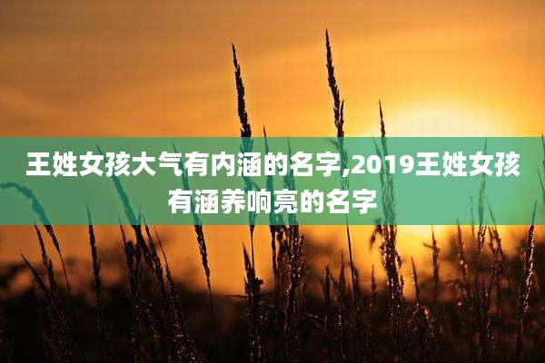 王姓女孩大气有内涵的名字,2019王姓女孩有涵养响亮的名字