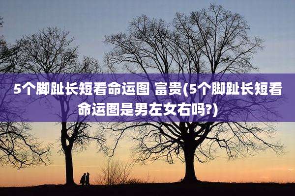 5个脚趾长短看命运图 富贵(5个脚趾长短看命运图是男左女右吗?)