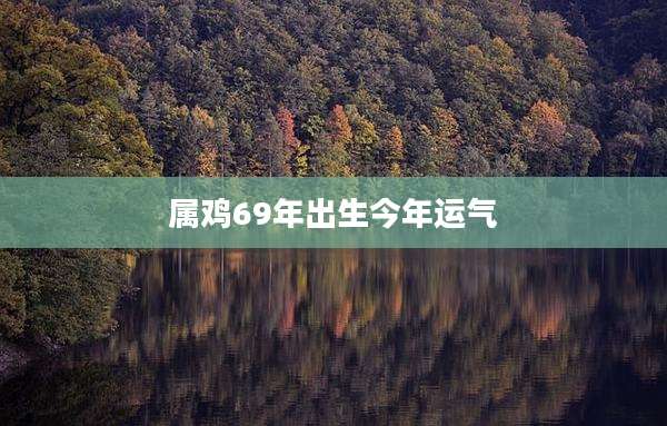 属鸡69年出生今年运气