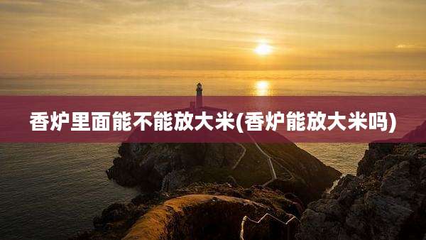香炉里面能不能放大米(香炉能放大米吗)