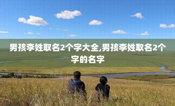 男孩李姓取名2个字大全,男孩李姓取名2个字的名字