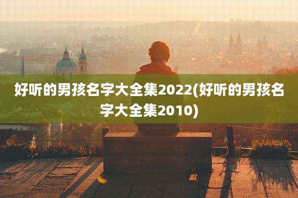 好听的男孩名字大全集2022(好听的男孩名字大全集2010)