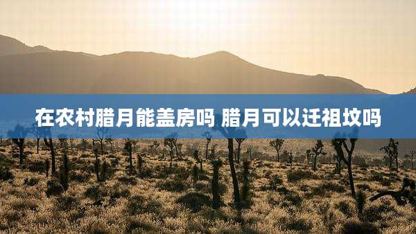 在农村腊月能盖房吗 腊月可以迁祖坟吗