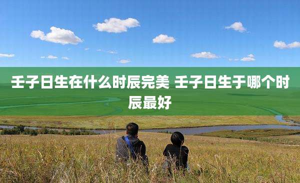 壬子日生在什么时辰完美 壬子日生于哪个时辰最好