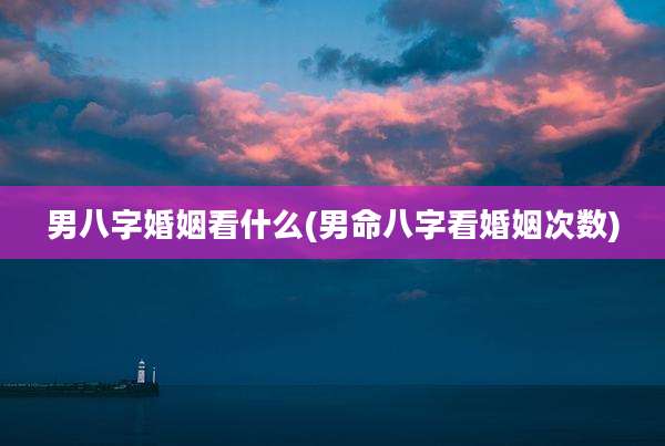 男八字婚姻看什么(男命八字看婚姻次数)