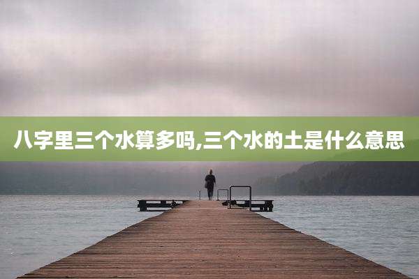 八字里三个水算多吗,三个水的土是什么意思