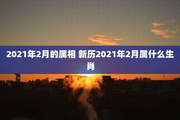 2021年2月的属相 新历2021年2月属什么生肖