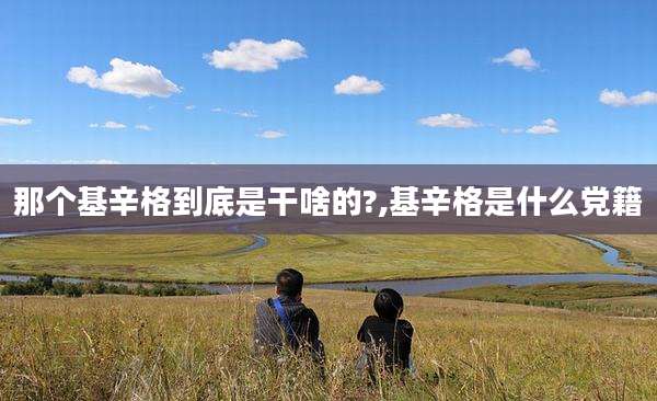 那个基辛格到底是干啥的?,基辛格是什么党籍