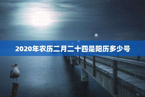 2020年农历二月二十四是阳历多少号