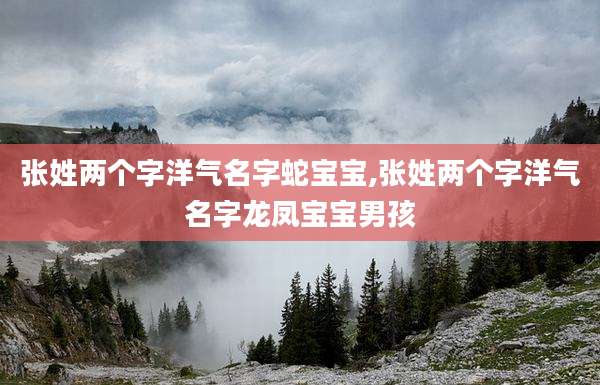 张姓两个字洋气名字蛇宝宝,张姓两个字洋气名字龙凤宝宝男孩