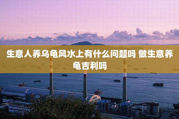 生意人养乌龟风水上有什么问题吗 做生意养龟吉利吗