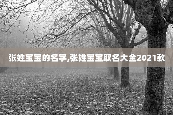 张姓宝宝的名字,张姓宝宝取名大全2021款