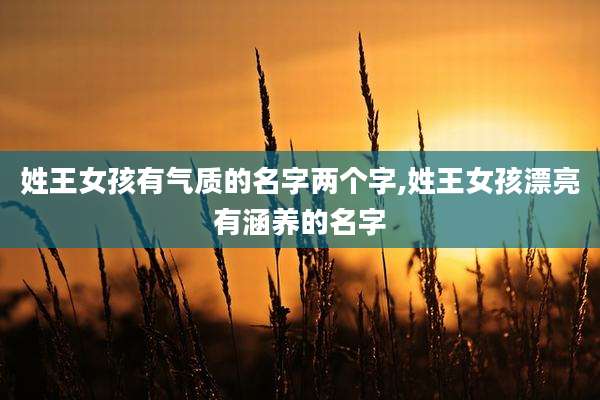 姓王女孩有气质的名字两个字,姓王女孩漂亮有涵养的名字