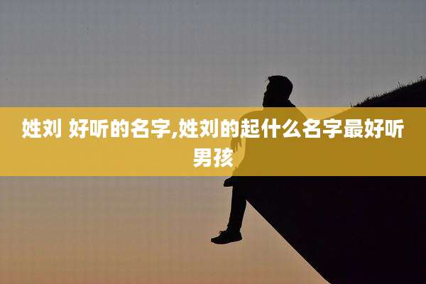 姓刘 好听的名字,姓刘的起什么名字最好听男孩