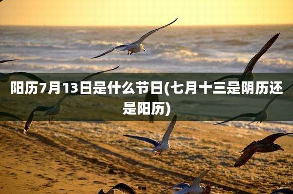 阳历7月13日是什么节日(七月十三是阴历还是阳历)