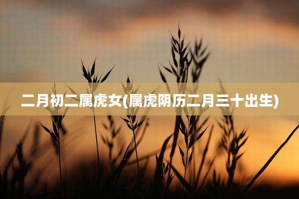 二月初二属虎女(属虎阴历二月三十出生)
