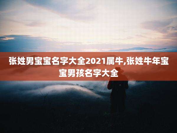 张姓男宝宝名字大全2021属牛,张姓牛年宝宝男孩名字大全