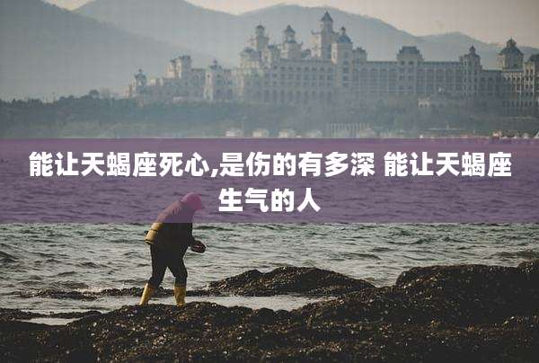 能让天蝎座死心,是伤的有多深 能让天蝎座生气的人