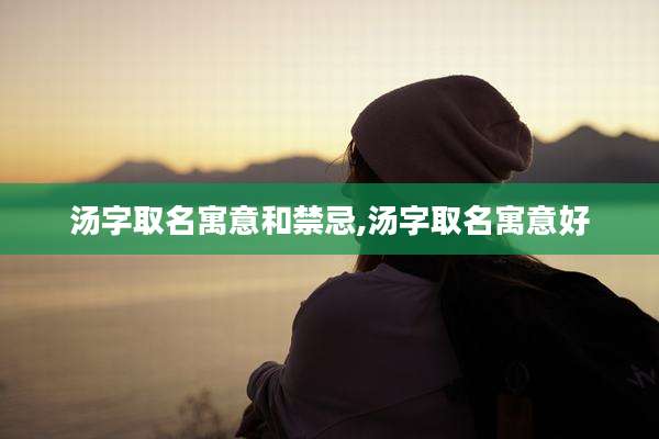 汤字取名寓意和禁忌,汤字取名寓意好
