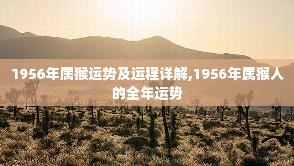 1956年属猴运势及运程详解,1956年属猴人的全年运势