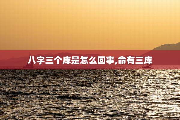 八字三个库是怎么回事,命有三库