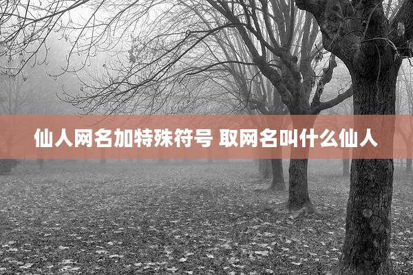 仙人网名加特殊符号 取网名叫什么仙人