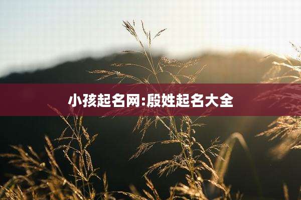 小孩起名网:殷姓起名大全