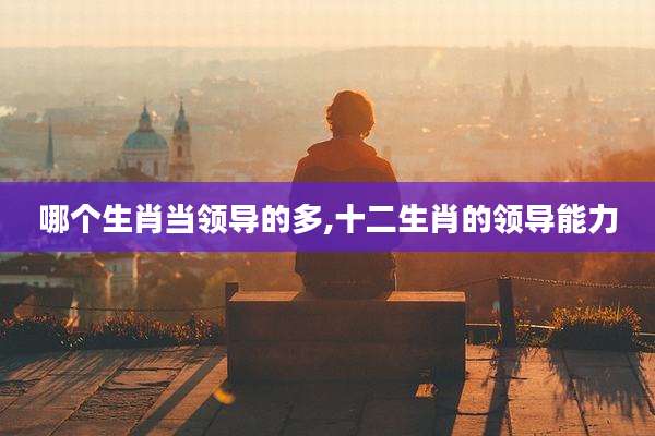 哪个生肖当领导的多,十二生肖的领导能力