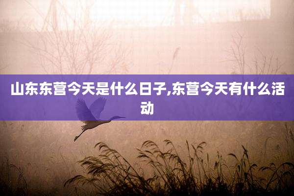 山东东营今天是什么日子,东营今天有什么活动
