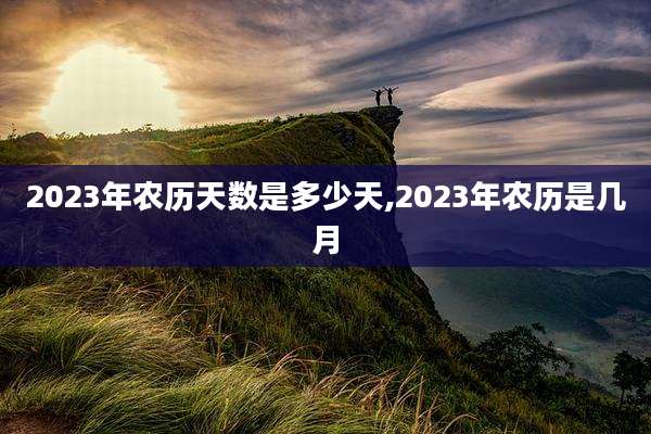 2023年农历天数是多少天,2023年农历是几月
