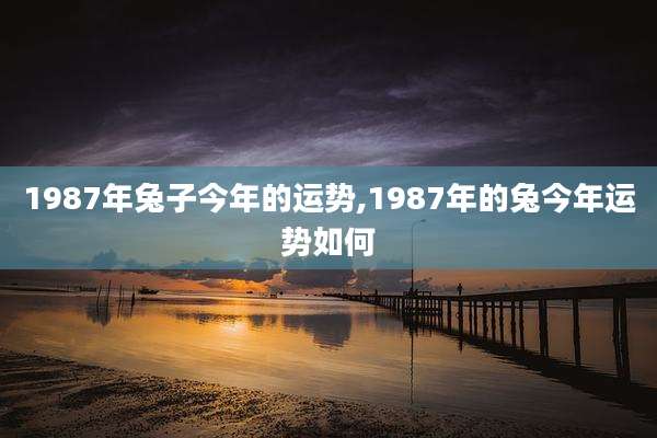 1987年兔子今年的运势,1987年的兔今年运势如何