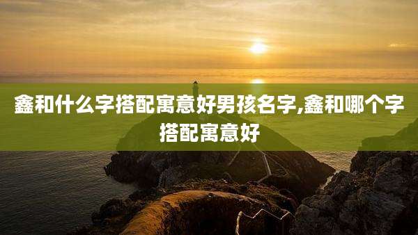 鑫和什么字搭配寓意好男孩名字,鑫和哪个字搭配寓意好