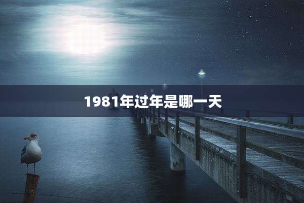 1981年过年是哪一天